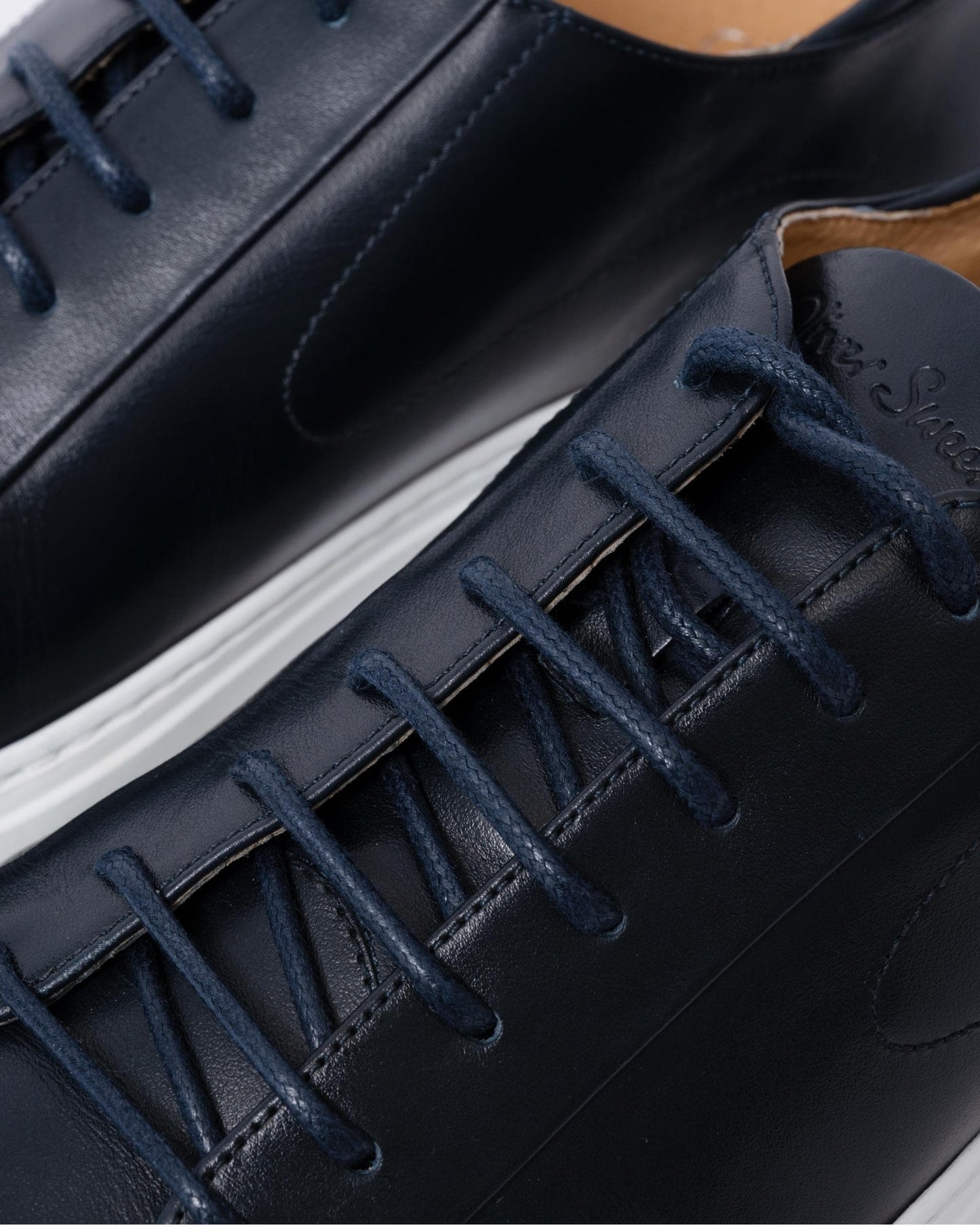 Oliver Sweeney Sirolo Mens Calf Leather Lightweight Trainers - Navy
