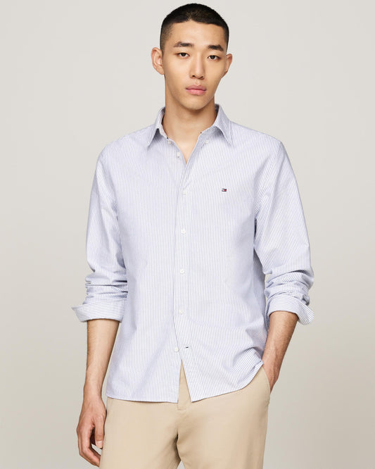 Tommy Hilfiger Heritage Stripe Mens Long Sleeve Oxford Shirt