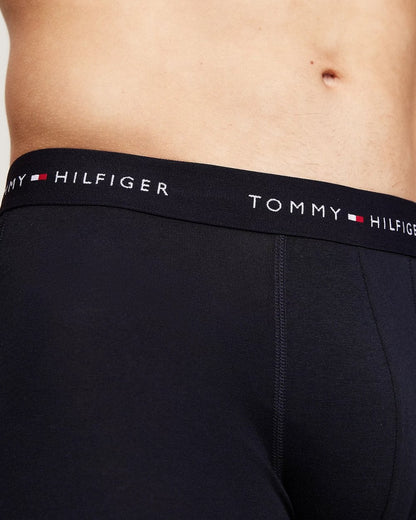 Tommy Hilfiger 3 Pack Mens Colour Waistband Trunks - Mid Turquoise/Orange Thunder/Desert Sky