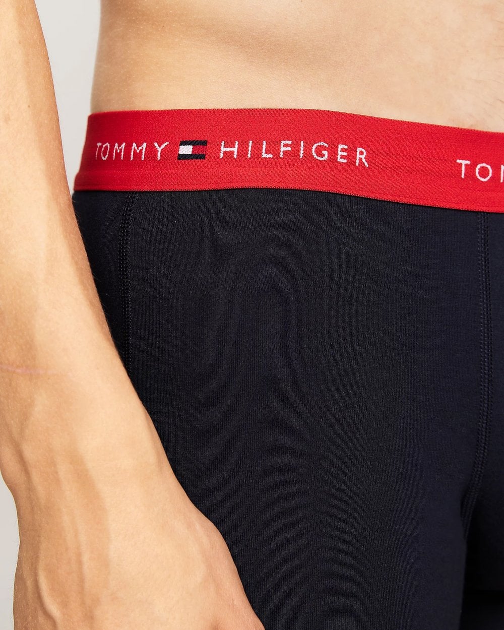 Tommy Hilfiger 3 Pack Mens Colour Waistband Trunks - Yi Yellow/Washed Orange/Deep Crimson