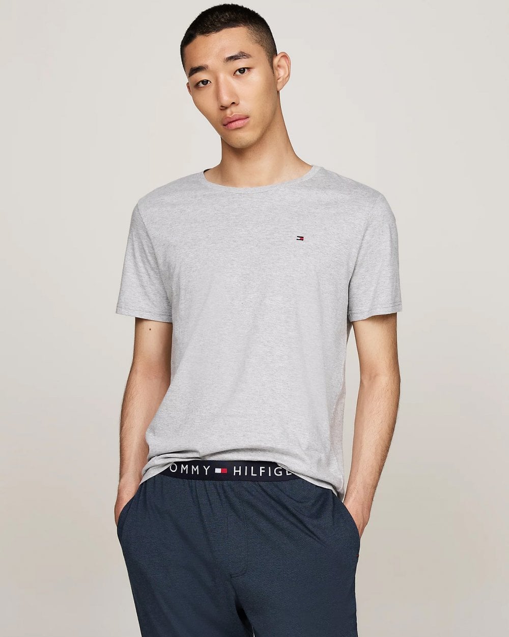 Tommy Hilfiger 3 Pack Mens T-Shirts - White/Black/Grey Heather