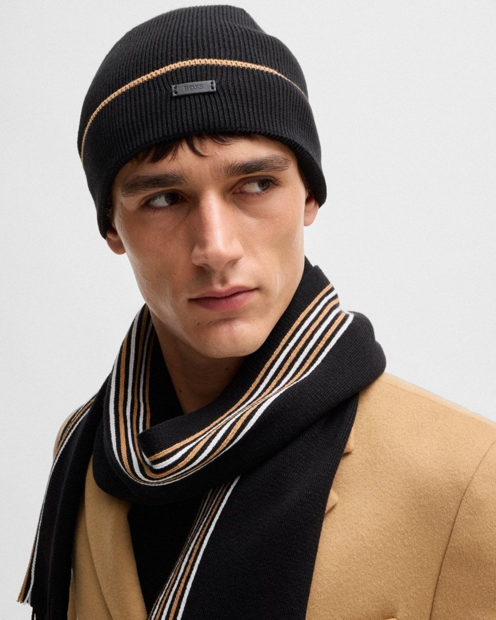BOSS Orange Enzo Mens Scarf and Beanie Set