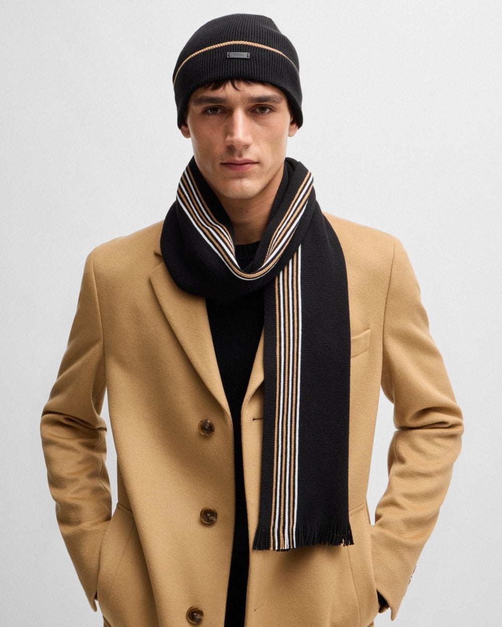 BOSS Orange Enzo Mens Scarf and Beanie Set