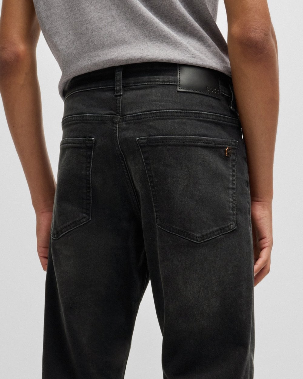 BOSS Orange BOSS Orange Maine Regular-Fit Jeans in Black Soft-Motion Denim 
