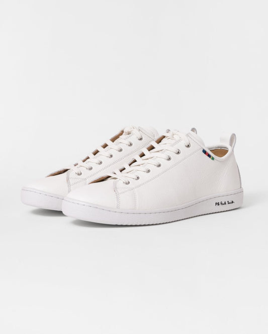 Paul Smith Miyata Mens Calf Leather Trainers - 01 White