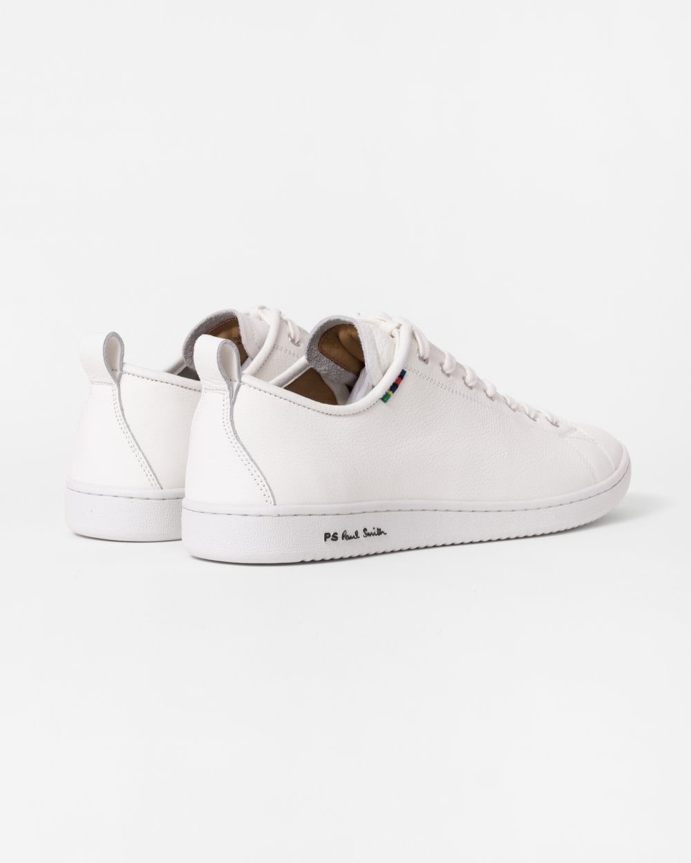 Paul Smith Miyata Mens Calf Leather Trainers - 01 White