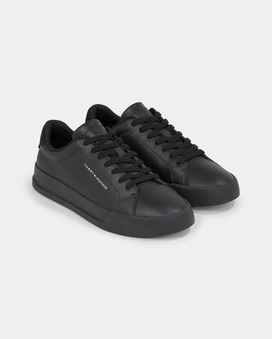 Tommy Hilfiger TH Court Essential Mens Leather Grain Trainers