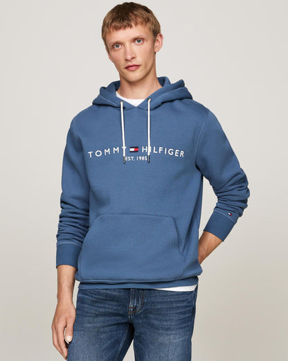 Tommy Hilfiger Tommy Logo Flex Fleece Hoodie - Aegean Sea