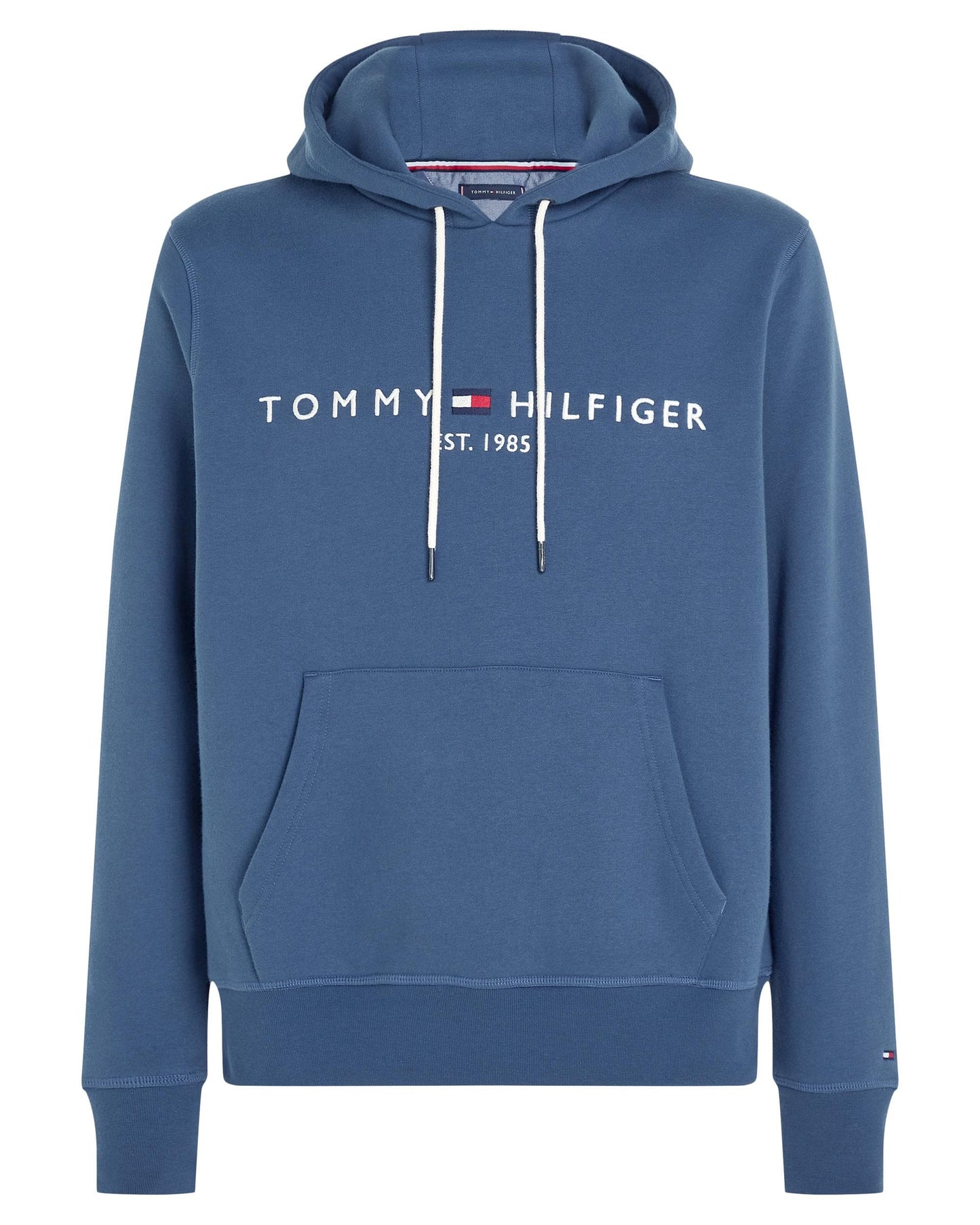 Tommy Hilfiger Tommy Logo Flex Fleece Hoodie - Aegean Sea