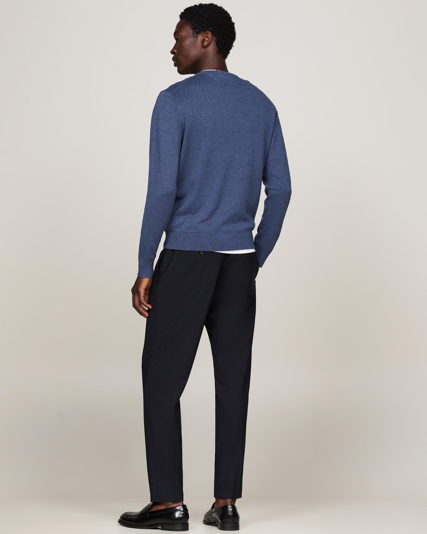 Tommy Hilfiger Core Essential Cotton Crew Mens Sweatshirt - Aegean Sea Heather
