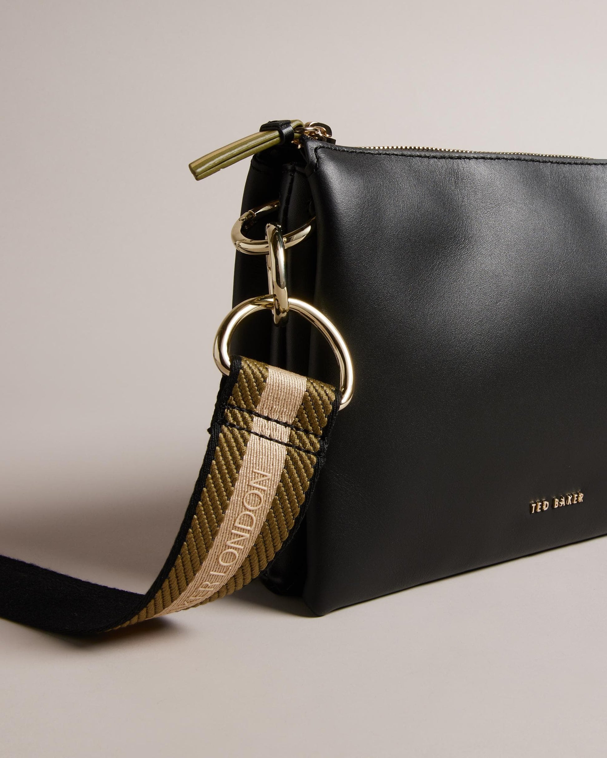 Ted Baker DARCEYY Womens Branded Webbing Leather Crossbody Bag
