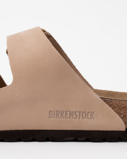 Birkenstock Arizona Big Buckle Womens Nubuck Leather Sandals - Sandcastle