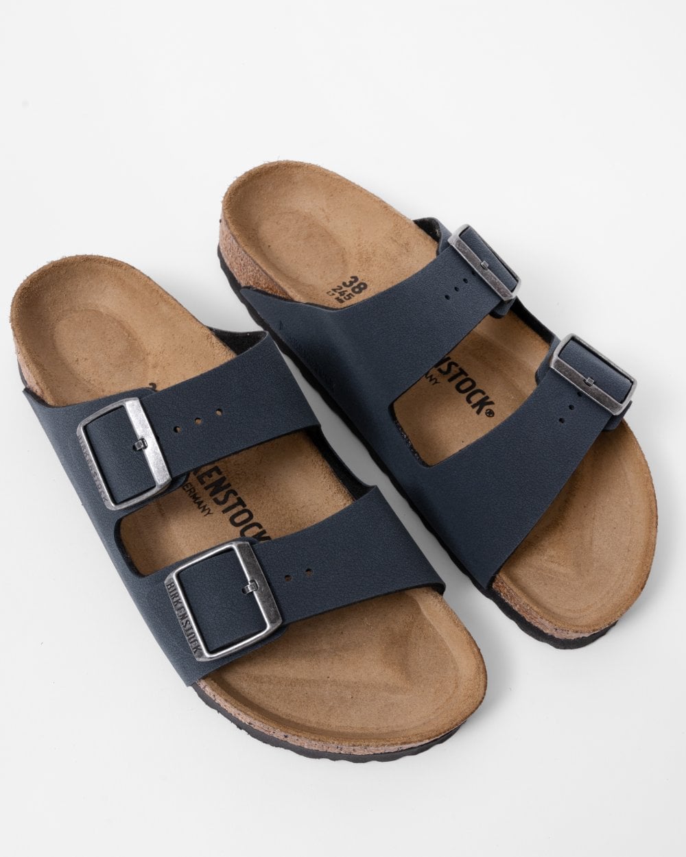 Birkenstock Arizona Birko-Flor Nubuck Womens Sandals - Basalt