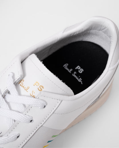 Paul Smith Dover Sports Stripe Mens Leather Trainers - 01 White