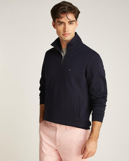 Tommy Hilfiger Essential Intechno Mens Half Zip Sweatshirt - Desert Sky