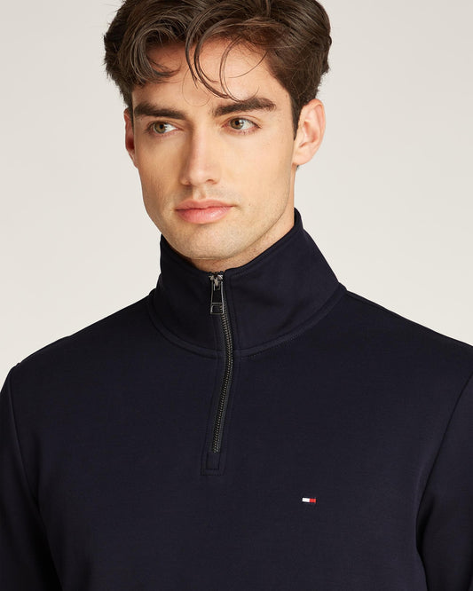 Tommy Hilfiger Essential Intechno Mens Half Zip Sweatshirt - Desert Sky