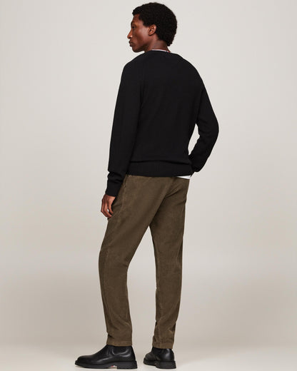 Tommy Hilfiger Lambswool Mens Crew Neck Jumper - Black