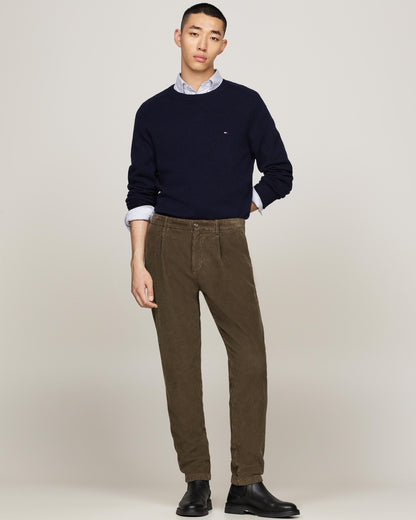 Tommy Hilfiger Lambswool Mens Crew Neck Jumper - Desert Sky