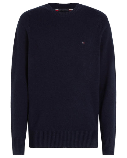 Tommy Hilfiger Lambswool Mens Crew Neck Jumper - Desert Sky