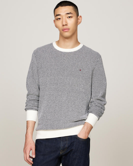 Tommy Hilfiger Tommy Hilfiger Pima 2 Tone Mens Jumper
