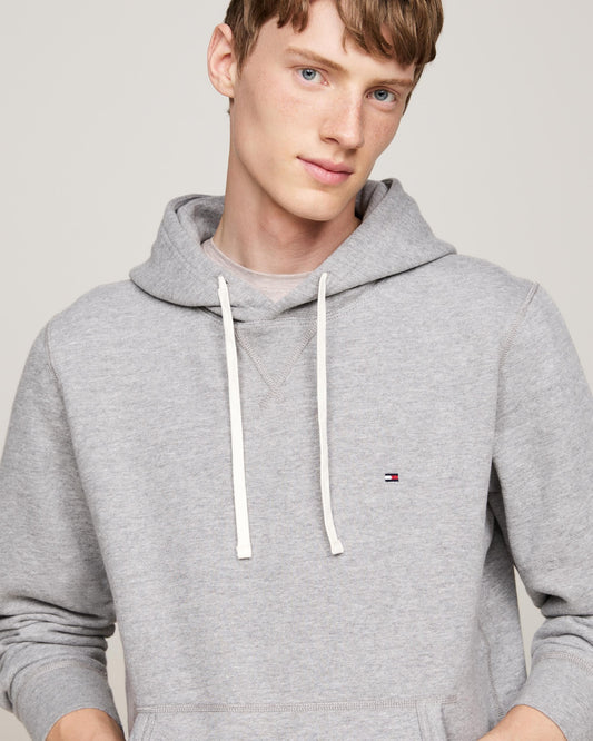 Tommy Hilfiger Essential Fleece Mens Hoodie - Medium Grey Heather