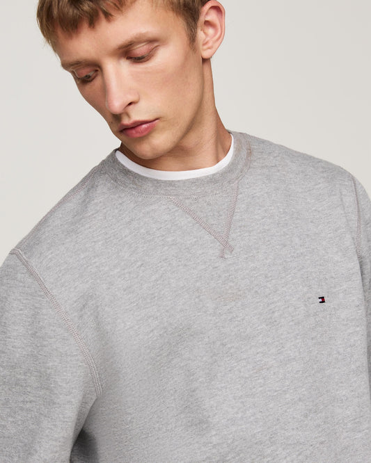 Tommy Hilfiger Essential Fleece Mens Sweatshirt - Medium Grey Heather