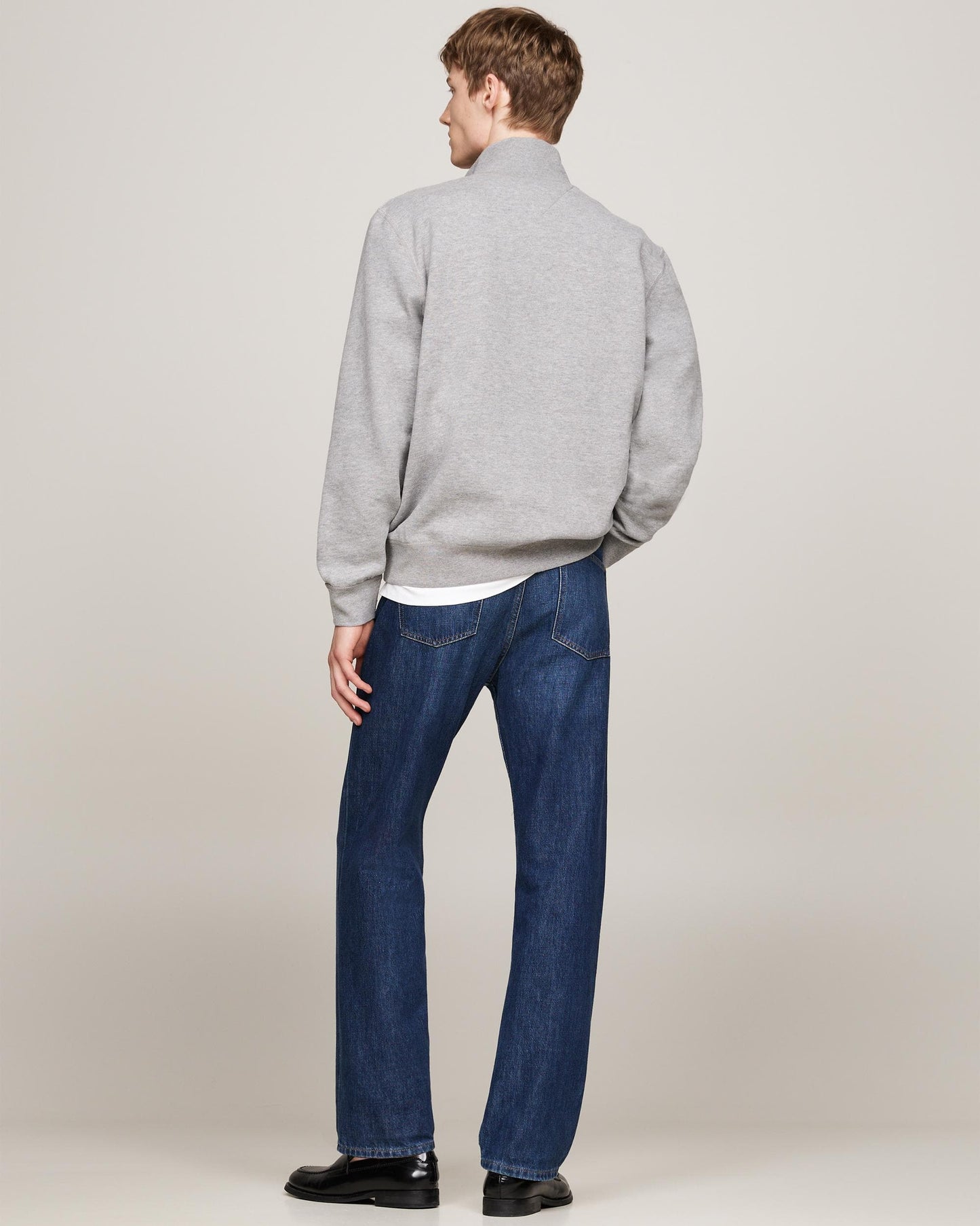 Tommy Hilfiger Essential Fleece Mens Half Zip Sweatshirt - Medium Grey Heather