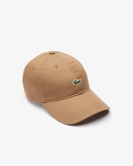 Lacoste Mens Organic Cotton Twill Cap - Cookie SIX - CHO - Designer Mens Hats