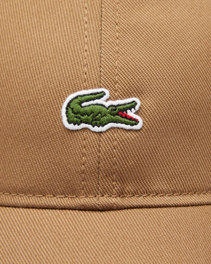 Lacoste Mens Organic Cotton Twill Cap - Cookie SIX