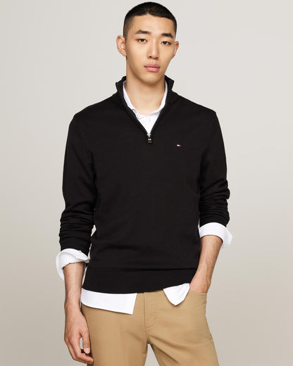 Tommy Hilfiger Essential Cotton 1/4 Zip Mock Mens Sweatshirt