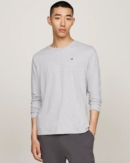 Tommy Hilfiger 3 Pack Mens Long Sleeve T-Shirts - White/Black/Grey Heather