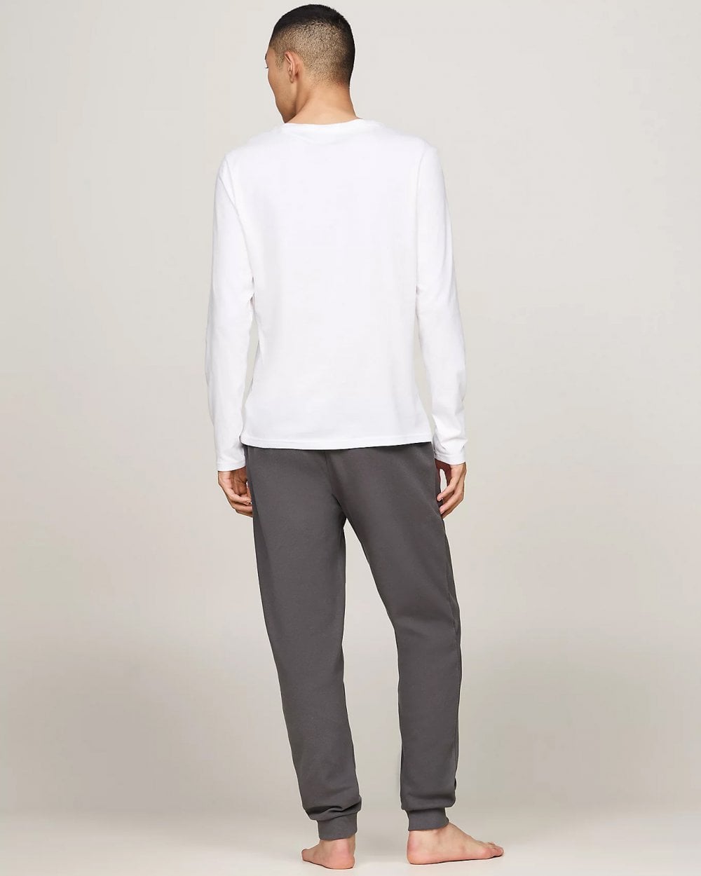 Tommy Hilfiger 3 Pack Mens Long Sleeve T-Shirts - White/Black/Grey Heather