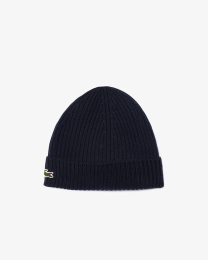 Lacoste Mens Ribbed Beanie