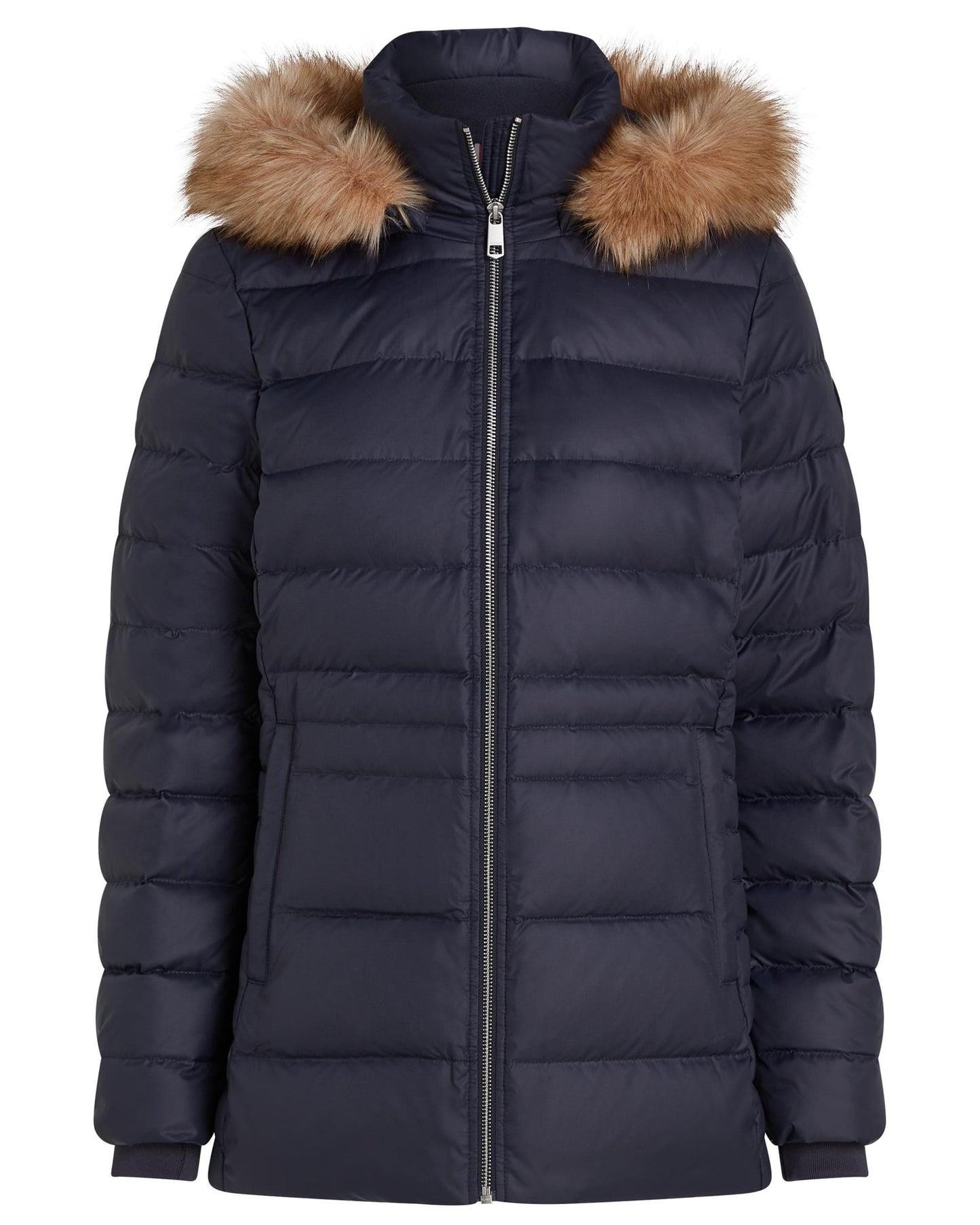 Tommy Hilfiger Tyra Down Faux Fur Womens Jacket - Desert Sky