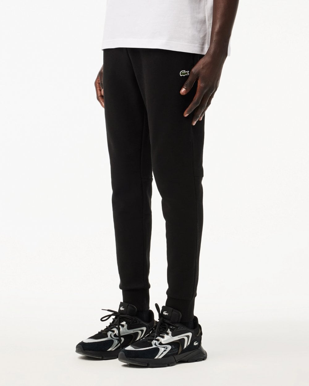 Lacoste Mens Slim Fit Fleece Joggers - Black 031
