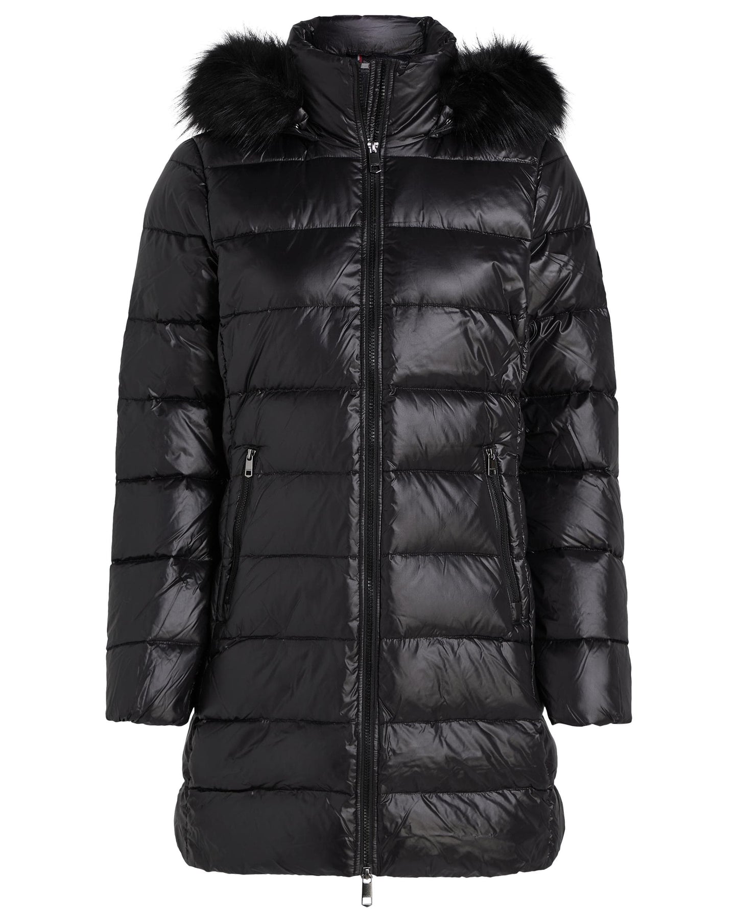 Tommy Hilfiger Tyra Gloss Long Down Faux Fur Womens Jacket
