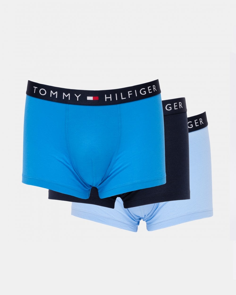 Tommy Hilfiger 3-Pack Mens Trunks - Deep Sky/Desert Sky/Vessel Blue