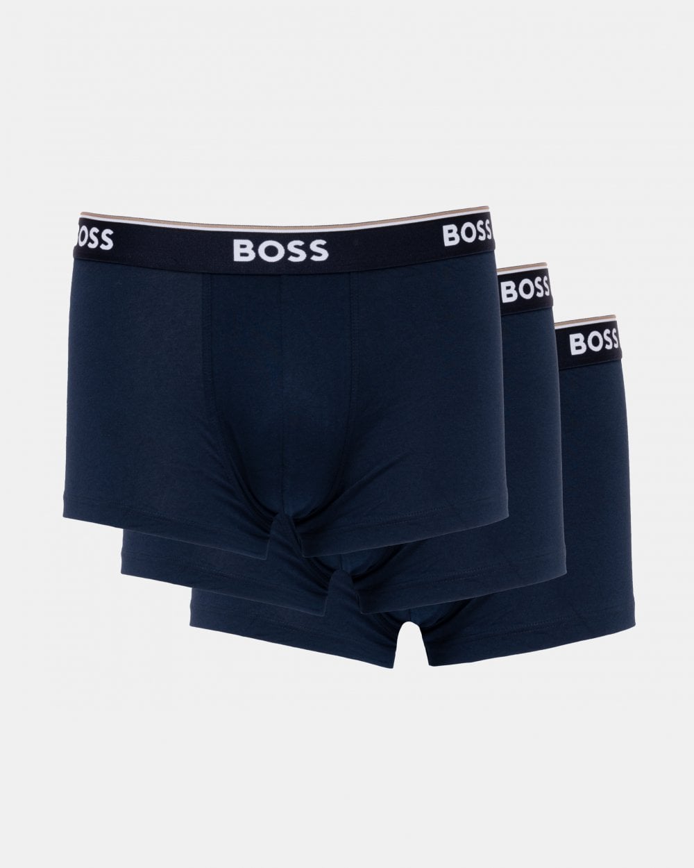 BOSS Orange 3 Pack Mens Power Trunks NOS - Dark Blue 480 - CHO - Designer Mens Underwear