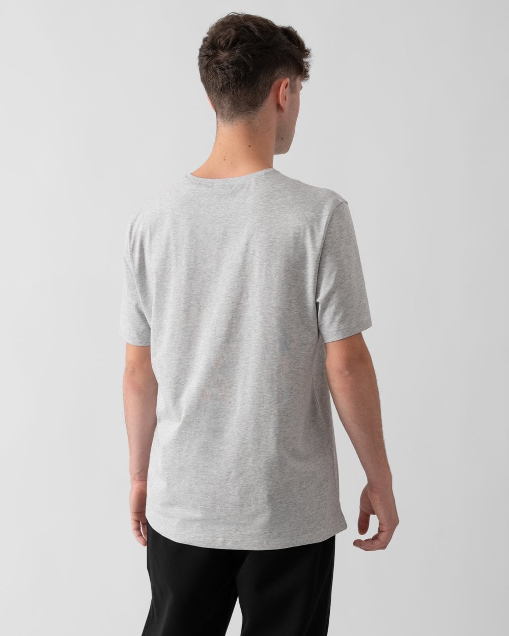 BOSS Orange Mix&Match Mens Stretch-Cotton Loungewear T-Shirt with Embroidered Logo - Medium Grey 034