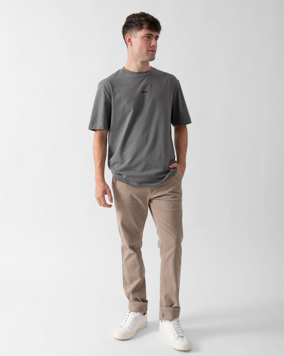 BOSS Orange TChup Mens Crew Neck Small Logo T-Shirt - Dark Grey 029