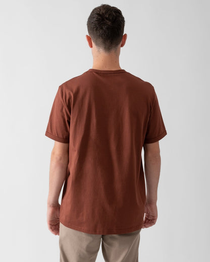 Fred Perry Mens Ringer T-Shirt - Whisky Brown S54