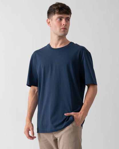 BOSS Orange TChup Mens Crew Neck Small Logo T-Shirt - Open Blue 464