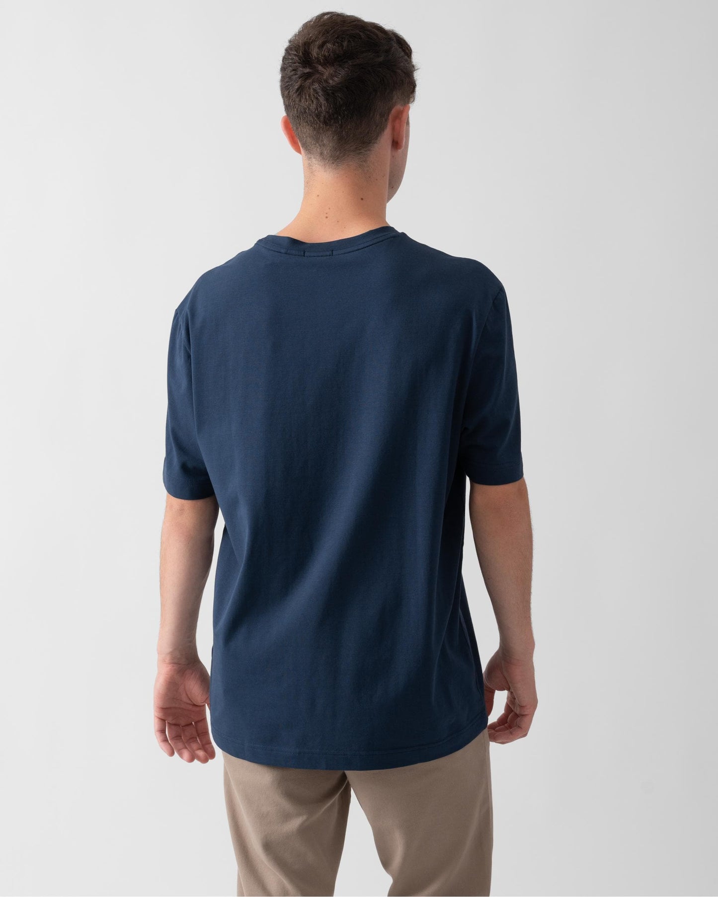 BOSS Orange TChup Mens Crew Neck Small Logo T-Shirt - Open Blue 464