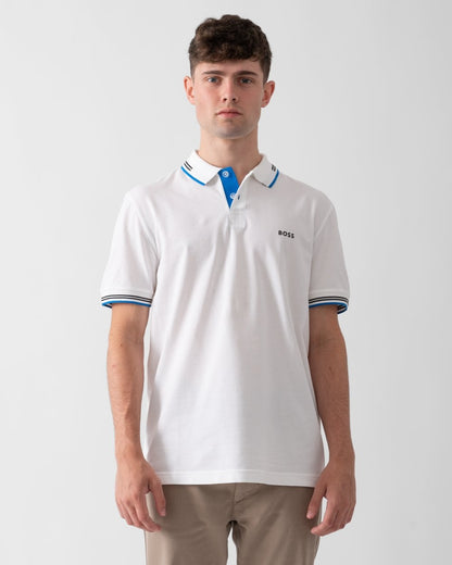 BOSS Green Paul Mens Short Sleeve Polo Shirt With Contrast Tipping