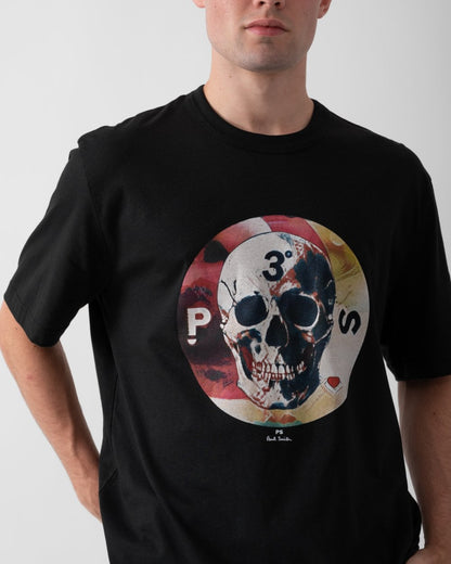 PS Paul Smith Mens PS Skull T-Shirt - 79 Black