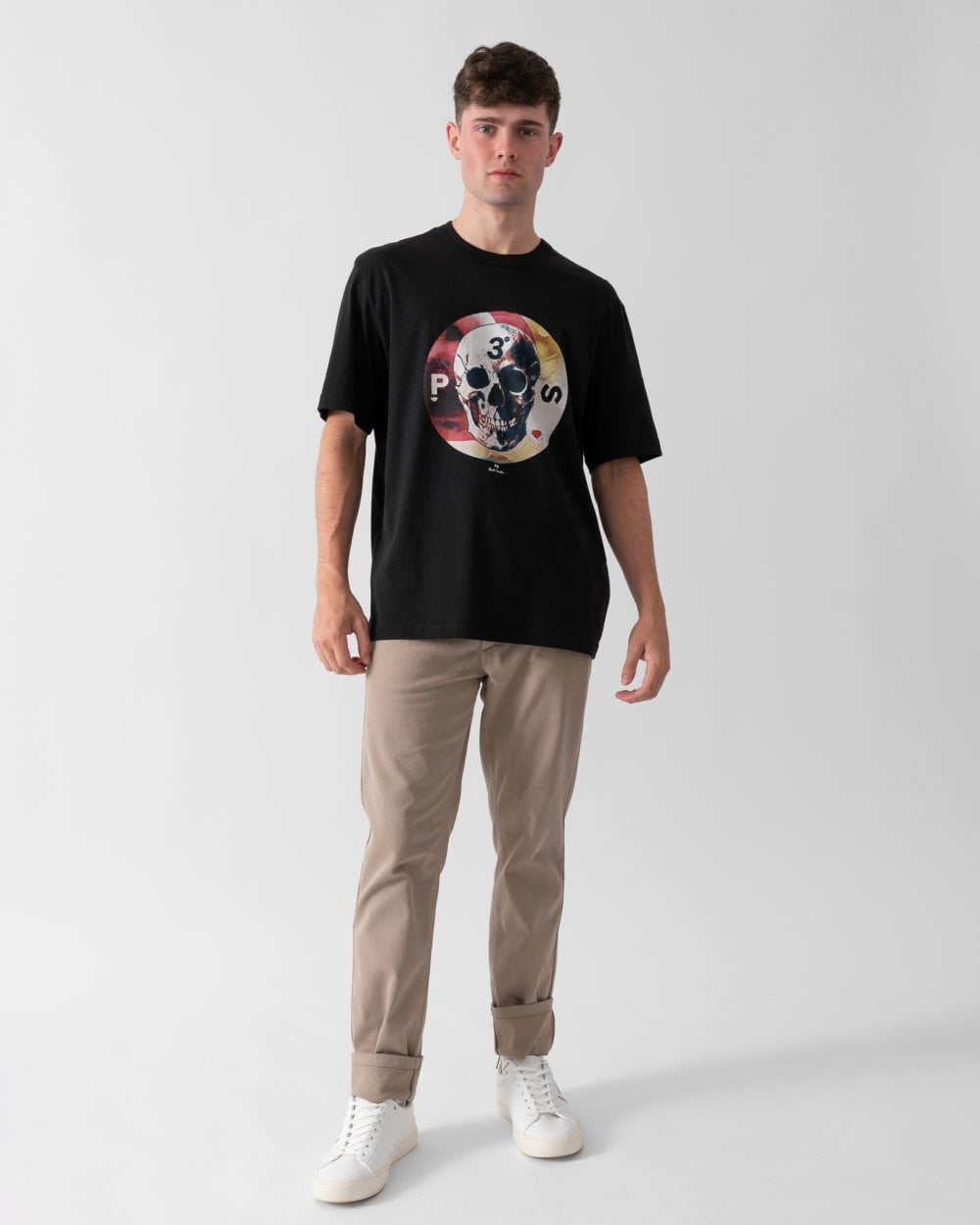 PS Paul Smith Mens PS Skull T-Shirt - 79 Black