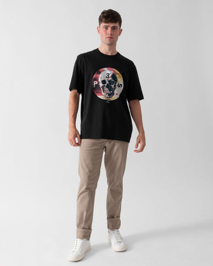 PS Paul Smith Mens PS Skull T-Shirt - 79 Black
