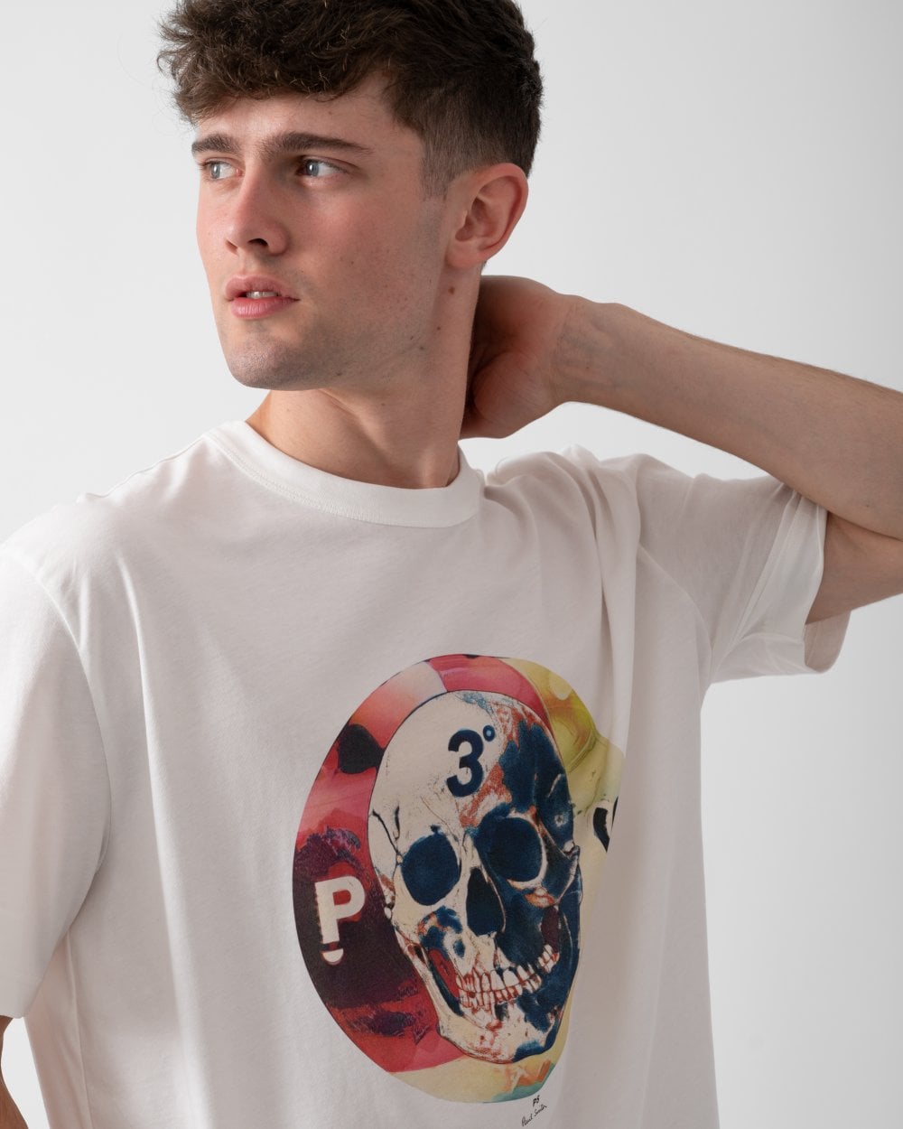 PS Paul Smith Mens PS Skull T-Shirt - 02 White