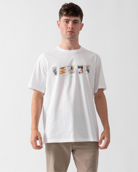 PS Paul Smith Mens Regular Fit Stamps Graphic T-Shirt