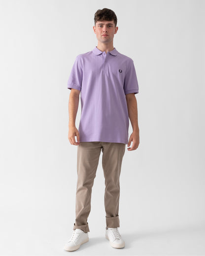 Fred Perry Mens Plain Signature Polo Shirt - Ultraviolet/Navy W51